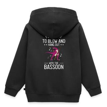 Bassoonist design for woodwind orchestra - Kids Premium Organic Hoodie - black - Back - AI Model Kid Male (0cm)