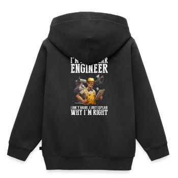 Kernenergie Design für Erneuerbare Kernenergie - Kinder Premium Organic Hoodie - Schwarz - Hinten - AI Model Kid Male (0cm)