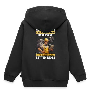 Kernenergie Spruch für Kernenergie - Kinder Premium Organic Hoodie - Schwarz - Hinten - AI Model Kid Male (0cm)