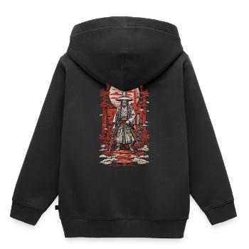 Samurai Vintage Swordsman Aesthetic Japan - Kids Premium Organic Hoodie - black - Back - AI Model Kid Male (0cm)