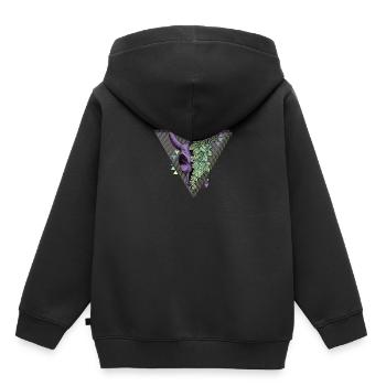 Crâne - crâne - Sweat Premium à capuche enfant bio - noir - Dos - AI Model Kid Male (0cm)