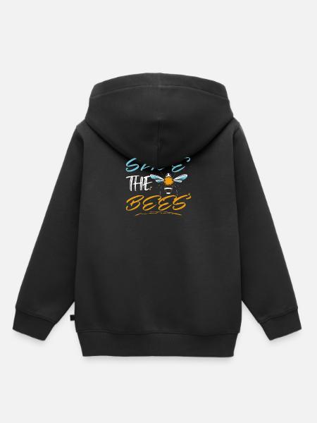 Save the bees - Kinder Premium Organic Hoodie - Schwarz