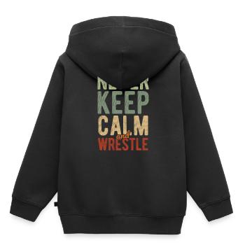 Grappling Martial Arts Wrestling - Kinder Premium Organic Hoodie - Schwarz - Hinten - AI Model Kid Male (0cm)
