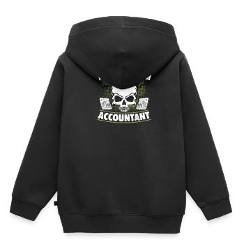 Consultant fiscal crâne - Sweat Premium à capuche enfant bio - noir - Dos - AI Model Kid Male (0cm)