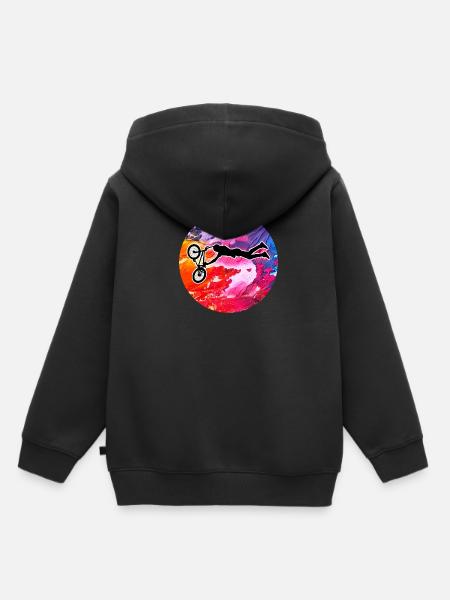Bmx Biker Fahrrad - Kinder Premium Organic Hoodie - Schwarz