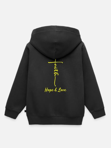 Christentum Christlich Gläubig Liebe Geschenk - Kinder Premium Organic Hoodie - Schwarz