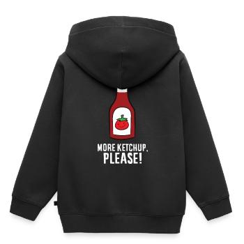 Ketchup - Plus de ketchup, s’il vous plaît ! - Sweat Premium à capuche enfant bio - noir - Dos - AI Model Kid Male (0cm)