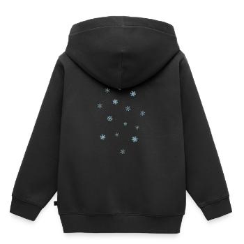 flocons de neige - Sweat Premium à capuche enfant bio - noir - Dos - AI Model Kid Male (0cm)