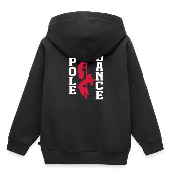 Pole Dance - Sweat Premium à capuche enfant bio - noir - Dos - AI Model Kid Male (0cm)