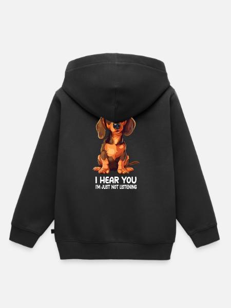 Dachshund - Kinder Premium Organic Hoodie - Schwarz
