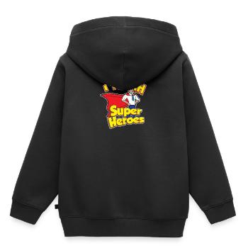 Journée des enseignants Super-héros Cadeau de l’enseignant - Sweat Premium à capuche enfant bio - noir - Dos - AI Model Kid Male (0cm)