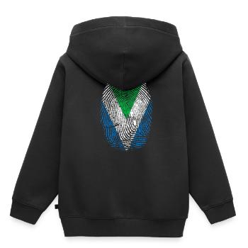 Fingerprint Vegan Vegan Fingerprint Gift - Kids Premium Organic Hoodie - black - Back - AI Model Kid Male (0cm)