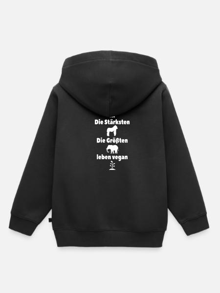 Vegan - Kinder Premium Organic Hoodie - Schwarz