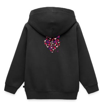 Papillons papillon papillon - Sweat Premium à capuche enfant bio - noir - Dos - AI Model Kid Male (0cm)