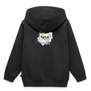 monde émotionnellement émotionnel - Sweat Premium à capuche enfant bio - noir - Dos - AI Model Kid Male (0cm)