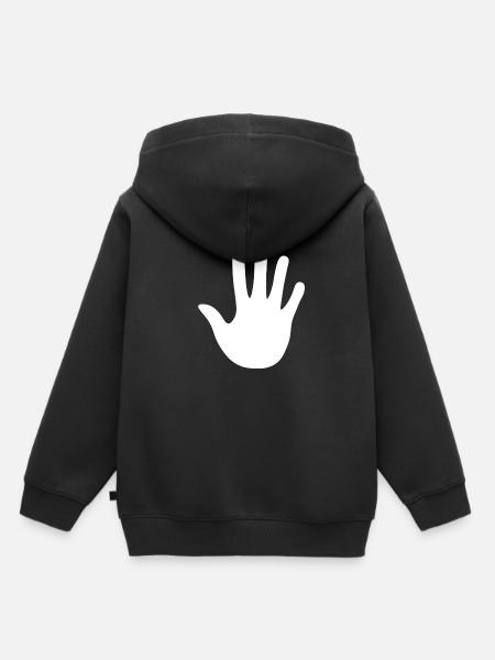 Hand, Illustration, Silhouette, Shape, Gift - Kids Premium Organic Hoodie - black