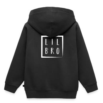 Lil Bro - Petit frère, petit frère, look de partenaire - Sweat Premium à capuche enfant bio - noir - Dos - AI Model Kid Male (0cm)