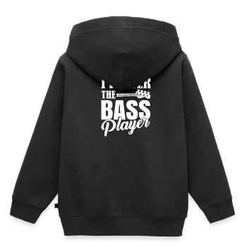 BASS PLAYER - Sweat Premium à capuche enfant bio - noir - Dos - AI Model Kid Male (0cm)