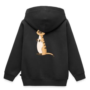 Mongoose Meerkat - Kids Premium Organic Hoodie - black - Back - AI Model Kid Male (0cm)