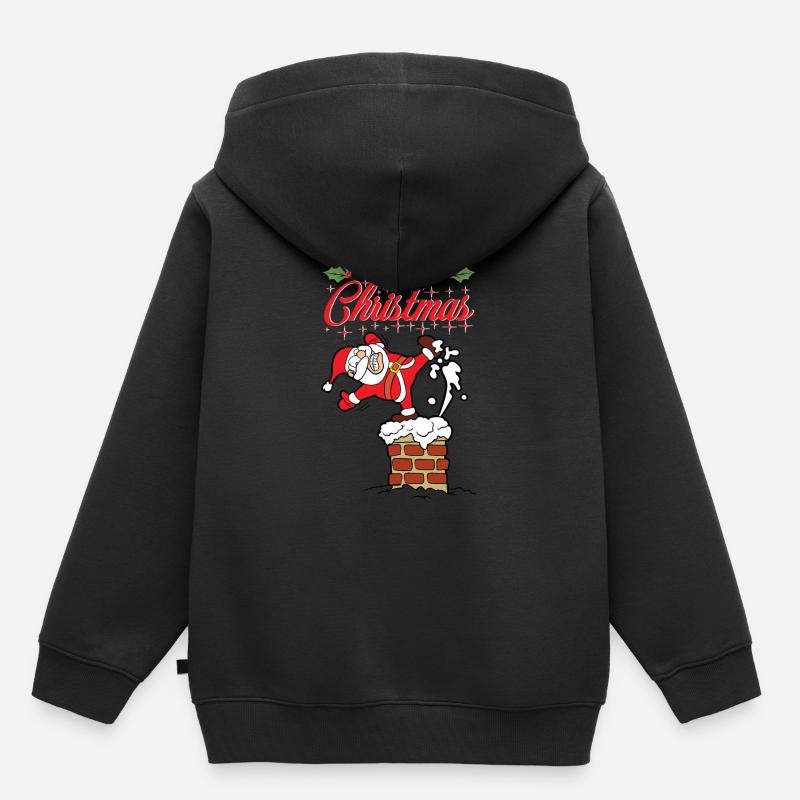Père Noël - Sweat Premium à capuche enfant bio - noir