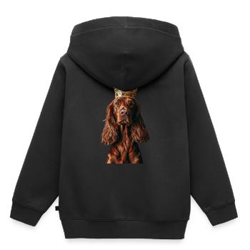 Irish Setter - Kinder Premium Organic Hoodie - Schwarz - Hinten - AI Model Kid Male (0cm)
