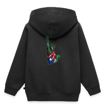 Proud To Be Puerto Rican American - Statue Of - Kids Premium Organic Hoodie - black - Back - AI Model Kid Male (0cm)