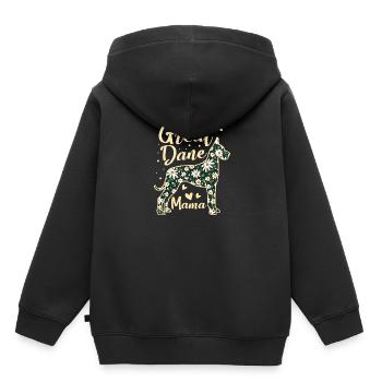 Deutsche Dogge Mama Mama Oma Tier Haustier Hund Liebhaber - Kinder Premium Organic Hoodie - Schwarz - Hinten - AI Model Kid Male (0cm)