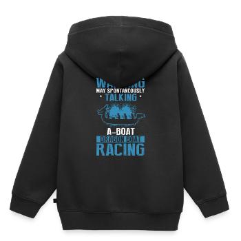 Entraîneur de bateau-dragon et bateau-dragon - Sweat Premium à capuche enfant bio - noir - Dos - AI Model Kid Male (0cm)