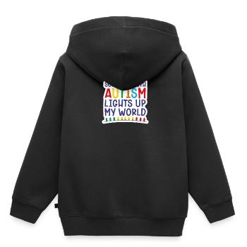 Autisme - Sweat Premium à capuche enfant bio - noir - Dos - AI Model Kid Male (0cm)