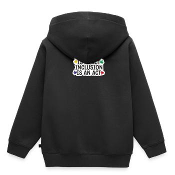 Autismus Vielfalt Einbeziehung Geschenk - Kinder Premium Organic Hoodie - Schwarz - Hinten - AI Model Kid Male (0cm)