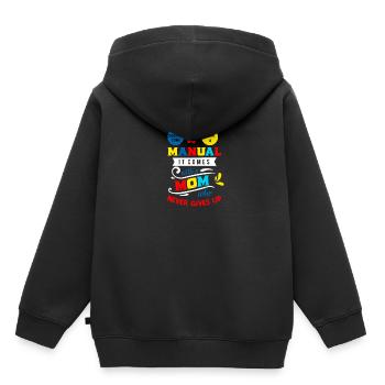 Autism Mom Mom Gift - Sweat Premium à capuche enfant bio - noir - Dos - AI Model Kid Male (0cm)