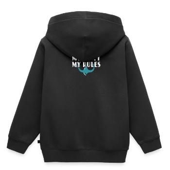 My boat My rules! - Kids Premium Organic Hoodie - black - Back - AI Model Kid Male (0cm)