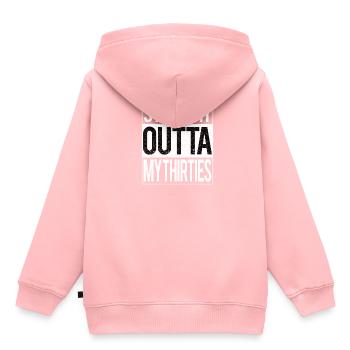Cadeau anniversaire 40 ans - Sweat Premium à capuche enfant bio - rose - Dos - AI Model Kid Female (0cm)