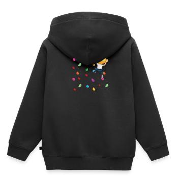 Klettern Kletterwand Bouldern Boulderhalle - Kinder Premium Organic Hoodie - Schwarz - Hinten - AI Model Kid Male (0cm)