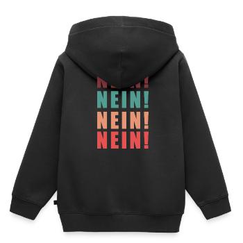 Non, non ! Non, non ! Non, non ! Non, non ! - Sweat Premium à capuche enfant bio - noir - Dos - AI Model Kid Male (0cm)