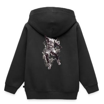 Basketball Dunk Aesthetic Streetwear Design - Kinder Premium Organic Hoodie - Schwarz - Hinten - AI Model Kid Male (0cm)