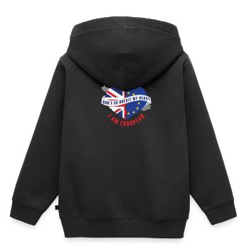 Brexit My Heart Funny T-Shirt - Kids Premium Organic Hoodie - black - Back - AI Model Kid Male (0cm)