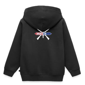 Brexit Tee Shirt Joke - Kids Premium Organic Hoodie - black - Back - AI Model Kid Male (0cm)