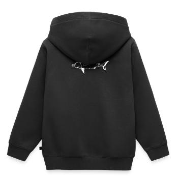 Plastic In The Sea Hai Fish Vrijdag Demo - Kinder Premium hoodie biologisch - zwart - Achter - AI Model Kid Male (0cm)