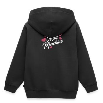 Machine à lait drôle maman allaitante - Sweat Premium à capuche enfant bio - noir - Dos - AI Model Kid Male (0cm)