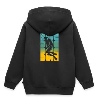 Diving diver scuba silhouette - Kids Premium Organic Hoodie - black - Back - AI Model Kid Male (0cm)