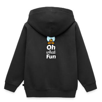 La boule à neige de Noël - Sweat Premium à capuche enfant bio - noir - Dos - AI Model Kid Male (0cm)