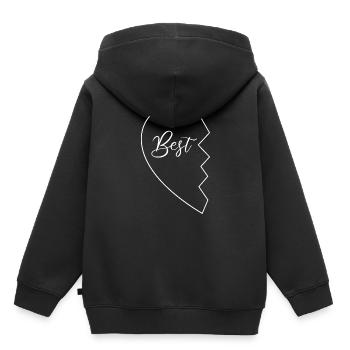 Beste Freunde - Kinder Premium Organic Hoodie - Schwarz - Hinten - AI Model Kid Male (0cm)
