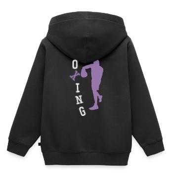 Boxe Boxeur Amateur Cadeau Ami - Sweat Premium à capuche enfant bio - noir - Dos - AI Model Kid Male (0cm)
