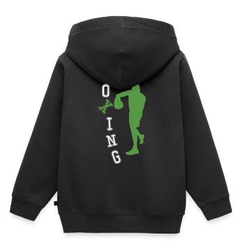 Boxe Boxeur Amateur Cadeau Sportif - Sweat Premium à capuche enfant bio - noir - Dos - AI Model Kid Male (0cm)
