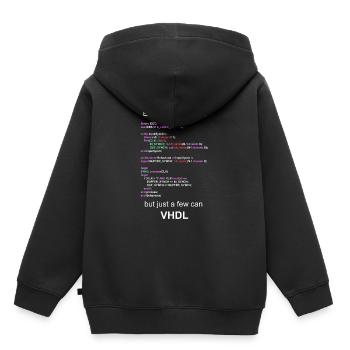 VHDL HDL FPGA Développeur Électrotechnique Ingénieur - Sweat Premium à capuche enfant bio - noir - Dos - AI Model Kid Male (0cm)