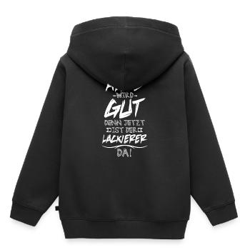 Lackierer - Kinder Premium Organic Hoodie - Schwarz - Hinten - AI Model Kid Male (0cm)