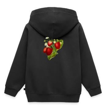 fraises Illustration - Sweat Premium à capuche enfant bio - noir - Dos - AI Model Kid Male (0cm)