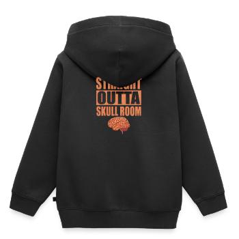 Straight Outta Skull T-shirt Chambre - Sweat Premium à capuche enfant bio - noir - Dos - AI Model Kid Male (0cm)