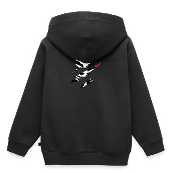 côtes de poitrine squelette squelette Costume Horreur - Sweat Premium à capuche enfant bio - noir - Dos - AI Model Kid Male (0cm)